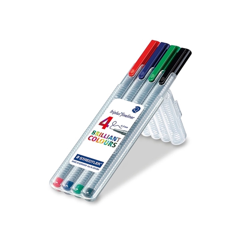 staedtler-fineliner-triplus-mit-kappe-0-3-mm-schreibfarbe-4er-sortiert-4-stueck