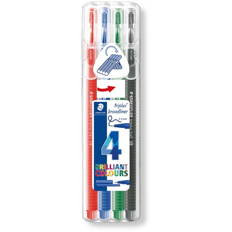 staedtler-fineliner-triplus-broadliner-mit-kappe-0-8-mm-schreibfarbe-4er-sortiert-4-stueck