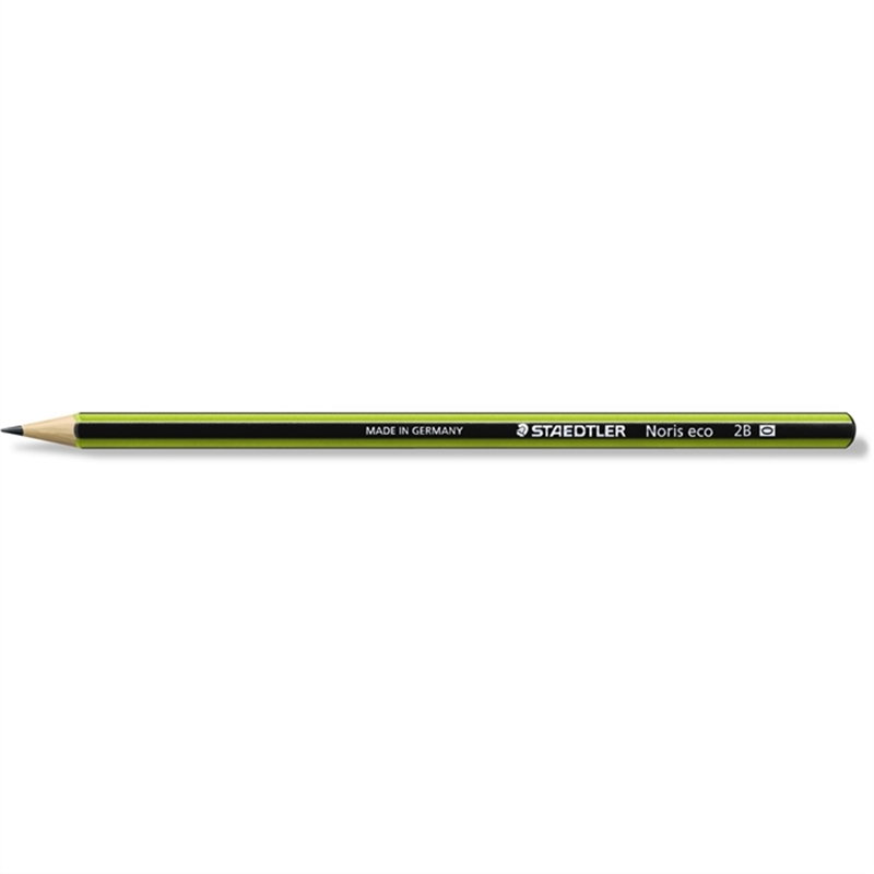 staedtler-bleistift-noris-eco-2b-schaftfarbe-schwarz/gruen-12-stueck