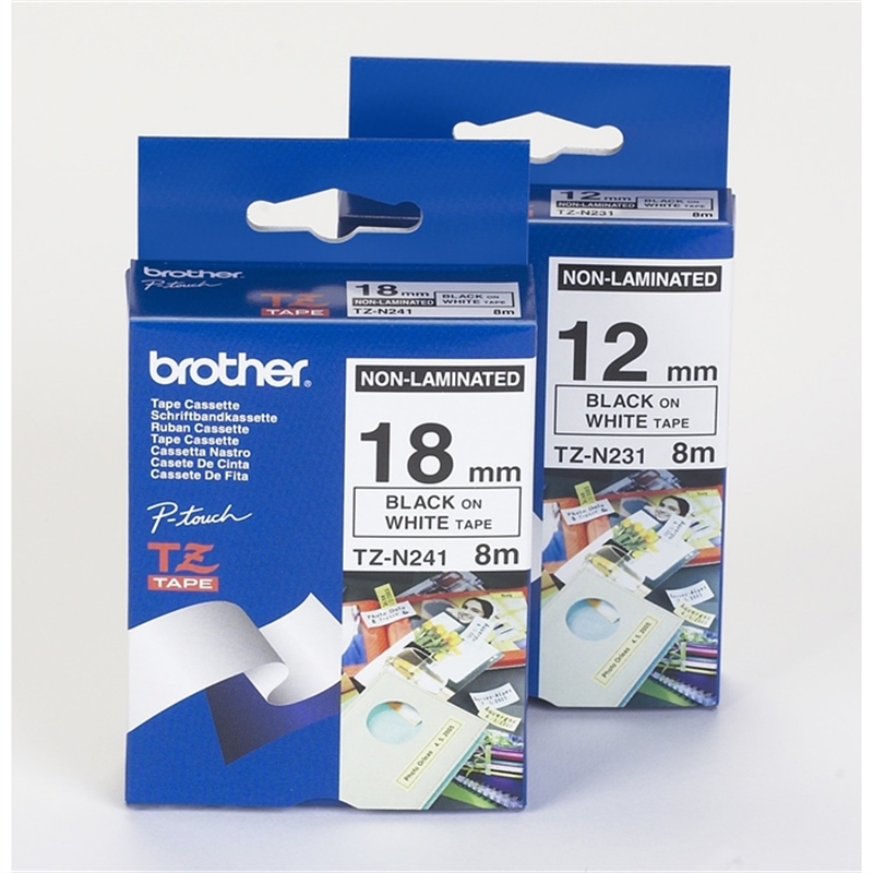 brother-schriftbandkassette-tze-unlaminiert-12-mm-x-8-m-schwarz-auf-weiss