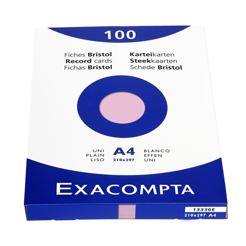 exacompta-karteikarte-blanko-a4-karton-205-g/m-rosa-100-stueck
