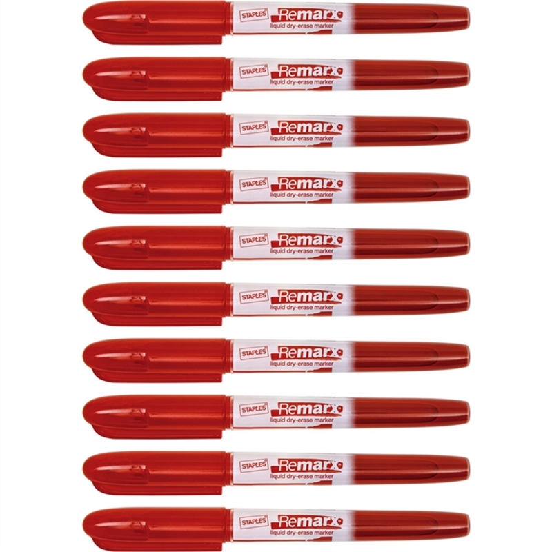 staples-boardmarker-remarx-1-3-mm-schreibfarbe-rot-10-stueck