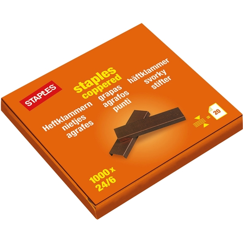 staples-heftklammer-24/6-verkupfert-1-000-stueck