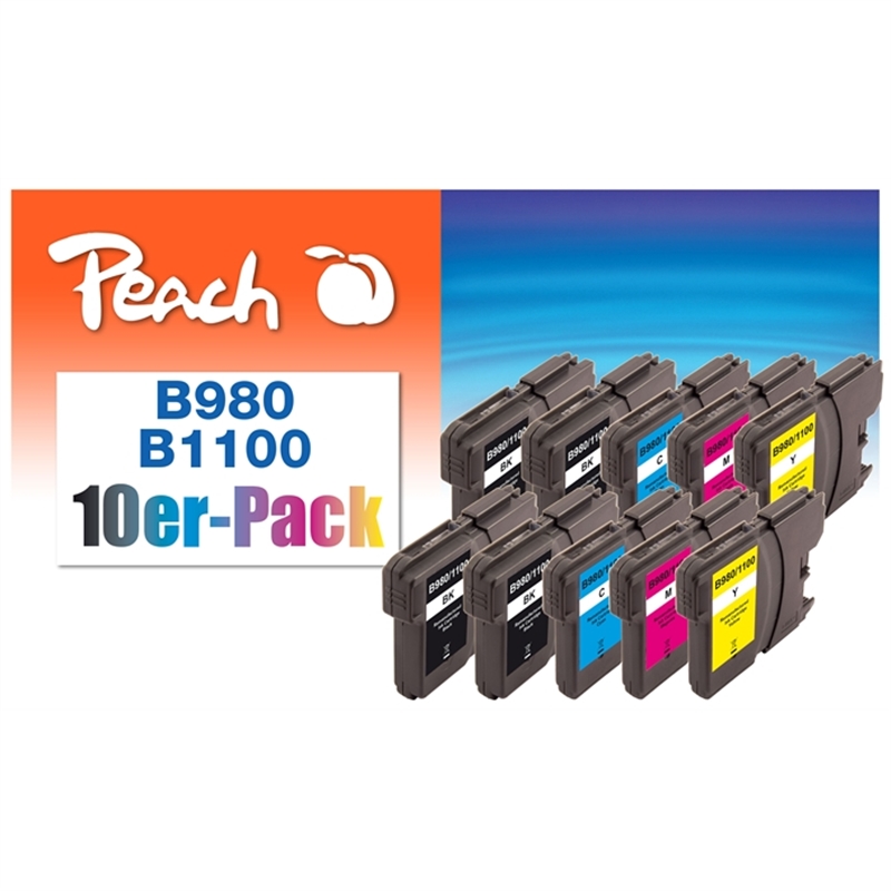 peach-10er-pack-tintenpatronen-xl-fuellung-kompatibel-zu-brother-lc-1100-lc-980