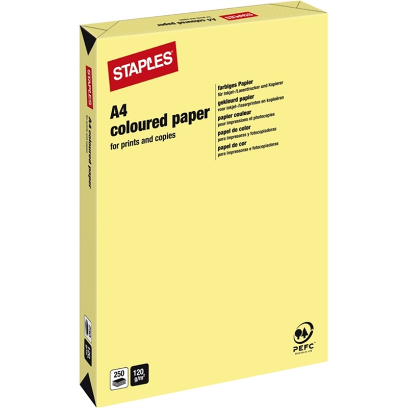 staples-multifunktionspapier-a4-120-g/m-canary-/-gelb-pastell-250-blatt