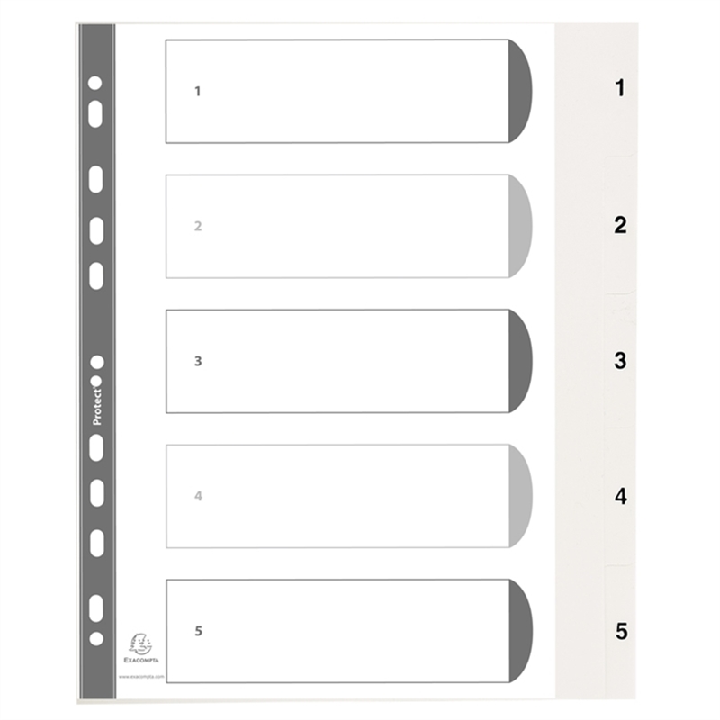 register-aus-pp-mit-zahlenaufdruck-weiss-5-teilig-fuer-din-a4