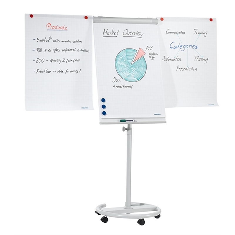 franken-flipchart-eco-mobil-runde-basis-mit-5-rollen-magnetisch-68-x-105-cm-hellgrau