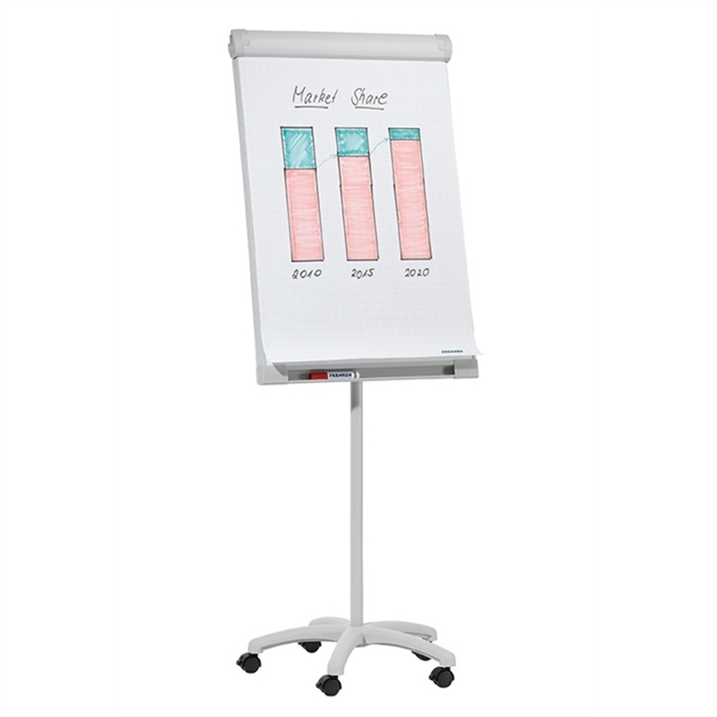 franken-flipchart-mobil-sternfussstativ-mit-5-rollen-magnetisch-67-x-95-cm-hellgrau