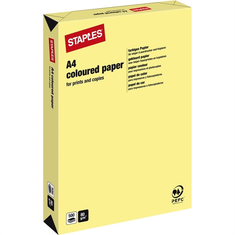 staples-multifunktionspapier-a4-80-g/m-canary-/-gelb-pastell-500-blatt