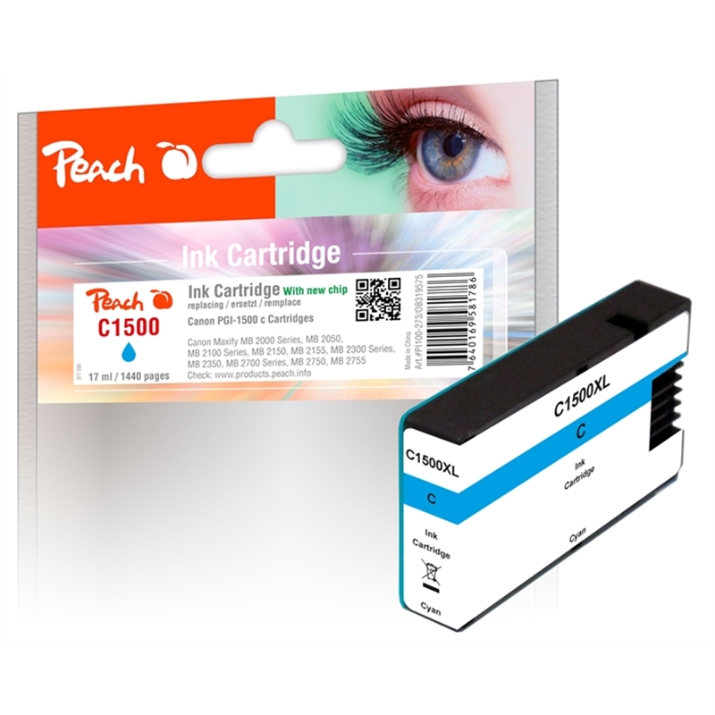 peach-xl-tintenpatrone-cyan-kompatibel-zu-canon-pgi-1500-pgi-1500c-xl