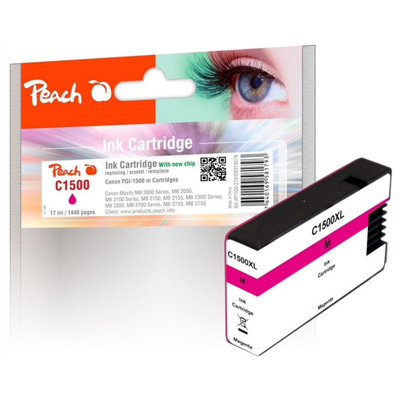 peach-xl-tintenpatrone-magenta-kompatibel-zu-canon-pgi-1500-pgi-1500m-xl