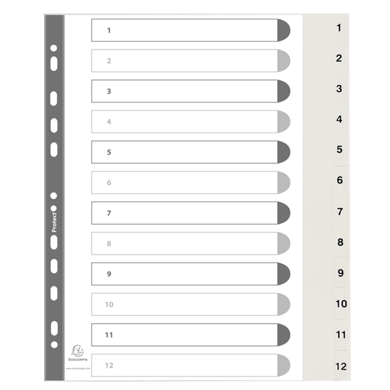 register-aus-pp-weiss-mit-zahlenaufdruck-12-teilig-fuer-din-a4