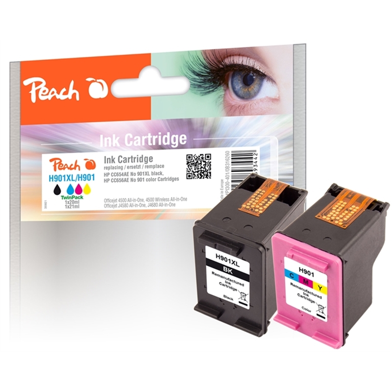 peach-spar-pack-druckkoepfe-kompatibel-zu-hp-no-901xl-black-cc654ae-no-901-color-cc656ae