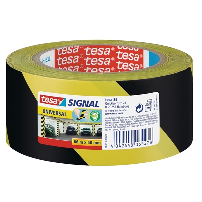 tesa-warnband-signal-universal-pp-selbstklebend-50-mm-x-66-m-schwarz/gelb