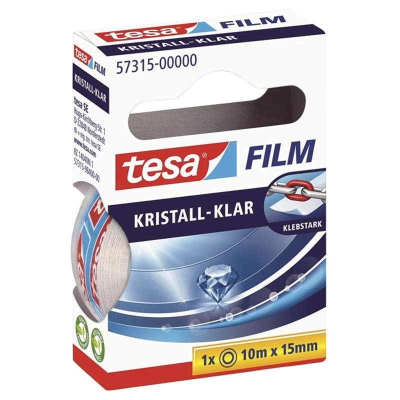 tesa-klebeband-kristall-klar-selbstklebend-15-mm-x-10-m-farblos-transparent