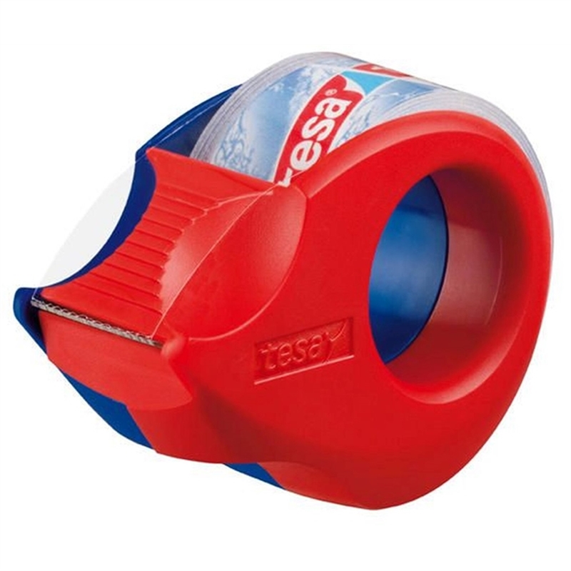 tesa-handabroller-mini-gefuellt-fuer-rollen-bis-19-mm-x-10-m-rot/blau