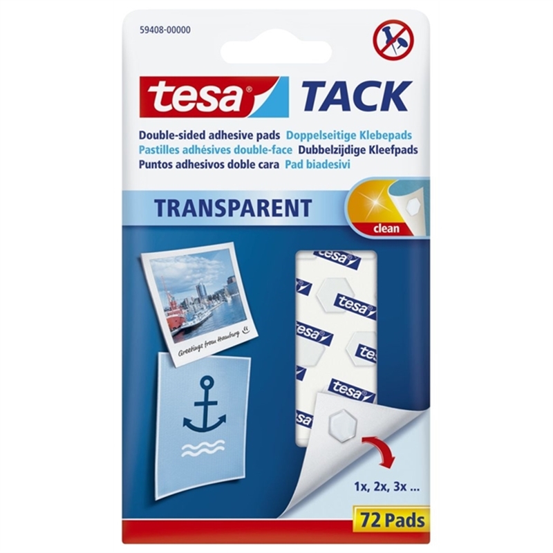 tesa-klebestreifen-tack-papier-selbstklebend-fest-haftend-dennoch-abloesbar-10-x-10-mm-transparent-72-stueck