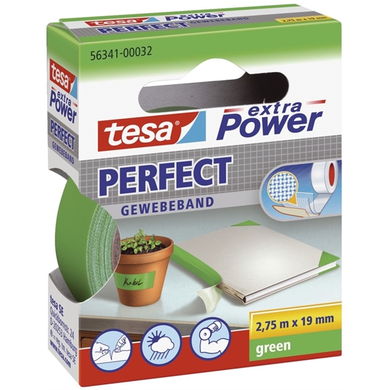 tesa-gewebeband-extra-power-selbstklebend-19-mm-x-2-75-m-gruen