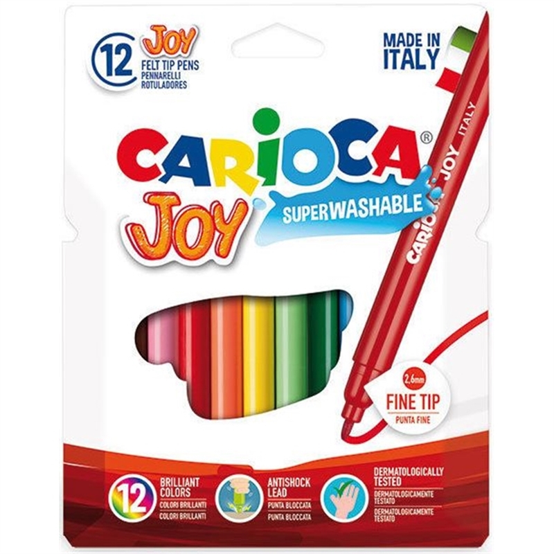 carioca-joy-40531-fine-felt-tip-pens-12pcs-assorted-colors