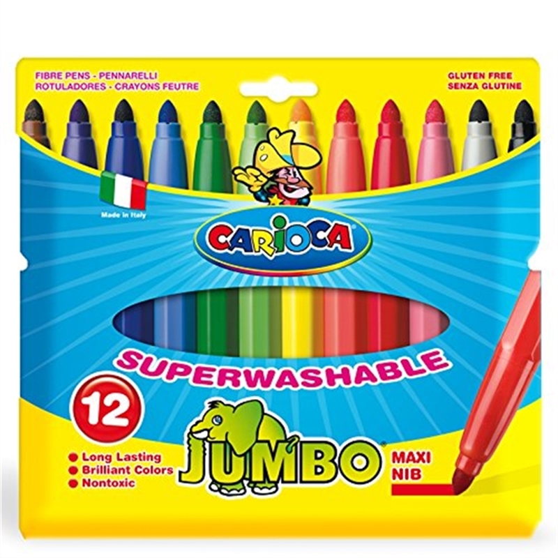 carioca-jumbo-12-superwashable-felt-tip-pens