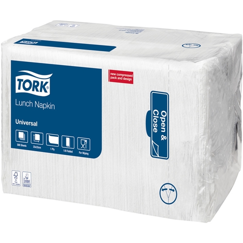 tork-serviette-universal-1lagig-1/8-falz-33-x-33-cm-weiss-500-stueck