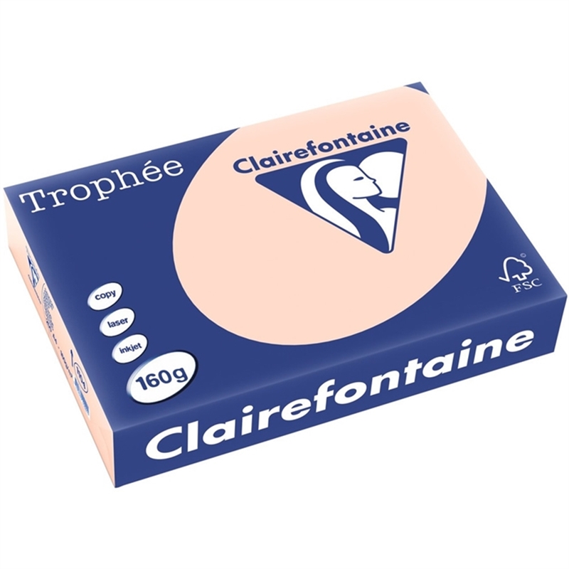 clairefontaine-multifunktionspapier-trophe-a4-160-g/m-holzfrei-lachs-pastell-250-blatt