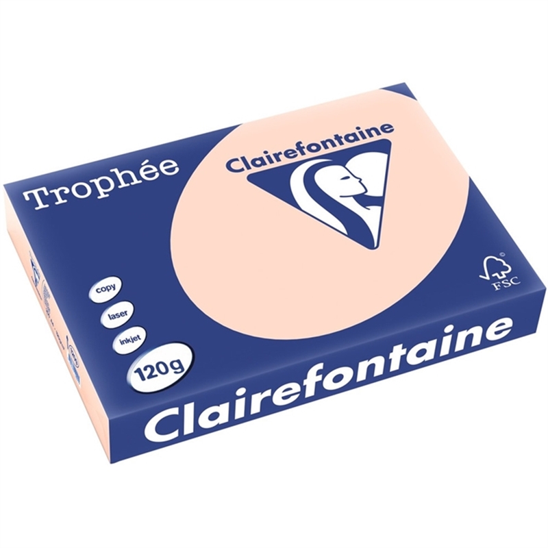 clairefontaine-multifunktionspapier-trophe-a4-120-g/m-holzfrei-lachs-pastell-250-blatt