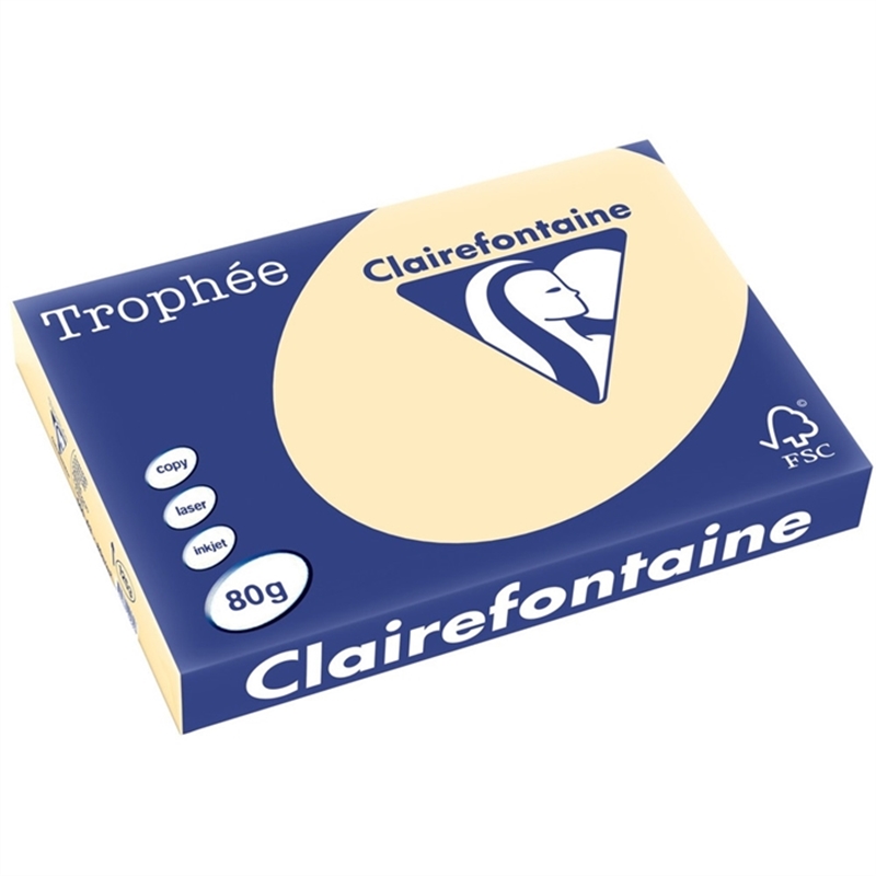clairefontaine-multifunktionspapier-trophe-a3-80-g/m-holzfrei-chamois-pastell-500-blatt