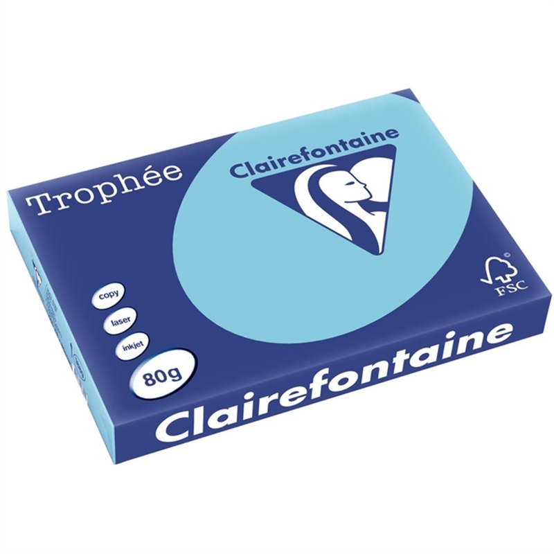 clairefontaine-multifunktionspapier-trophe-a3-80-g/m-holzfrei-blau-pastell-500-blatt