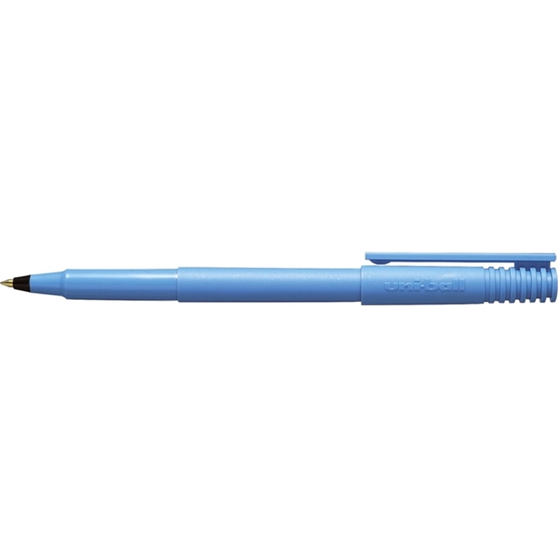uni-ball-tintenkugelschreiber-ub-100-mit-kappe-0-4-mm-schaftfarbe-blau-schreibfarbe-schwarz