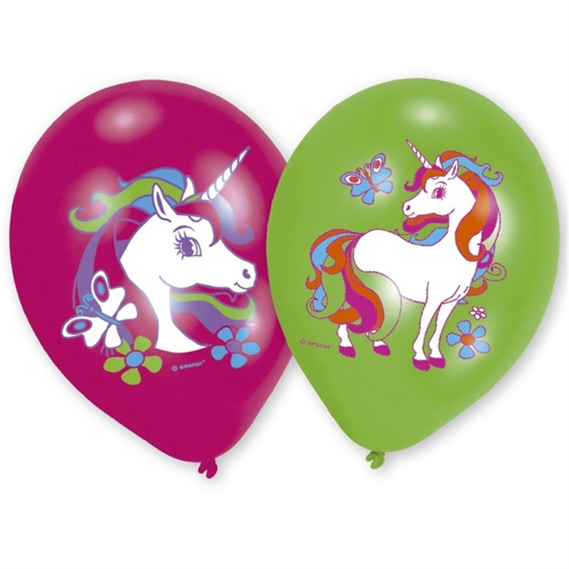 luftballon-einhorn-pink/gruen-6-stueck