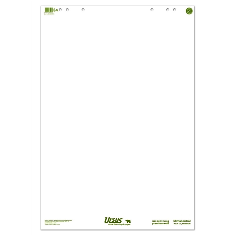 ursus-green-flip-chart-68x99cm-20-blatt-80g/qm-blanko