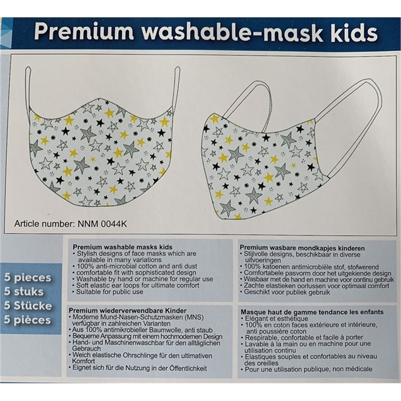 acropaq-m0044k-premium-washable-masks-kids-stars-5-pcs