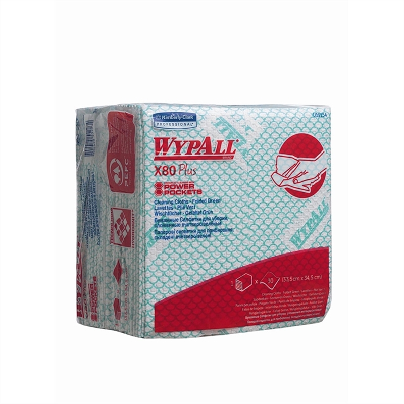 wypall-wischtuch-x80-plus-hydroknit-1lagig-1/4-falz-8-x-30-tuecher-35-x-34-cm-gruen-240-stueck