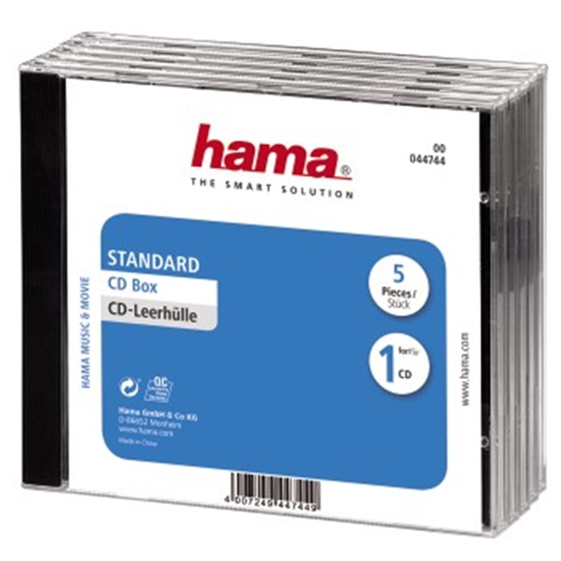 hama-cd-huelle-jewelcase-polystyrol-fuer-1-cd/dvd-farblos/schwarz-5-stueck