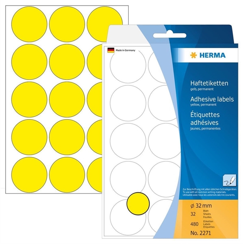 herma-markierungspunkt-handbeschriftung-selbstklebend-32-mm-gelb-480-stueck