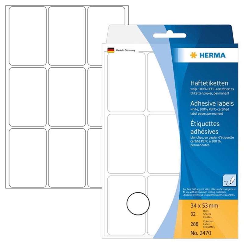 herma-etikett-handbeschriftung-auf-bogen-selbstklebend-spezialpapier-34-x-53-mm-weiss-288-stueck