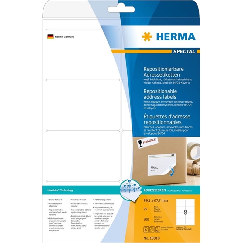 herma-etikett-inkjet/laser/kopierer-selbstklebend-abloesbar-abgerundete-ecken-99-1-x-67-7-mm-weiss-opak-200-stueck