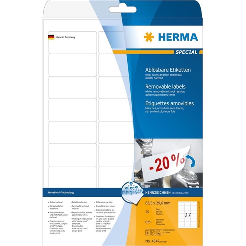 herma-etikett-inkjet/laser/kopierer-selbstklebend-abloesbar-abgerundete-ecken-63-5-x-29-6-mm-weiss-675-stueck