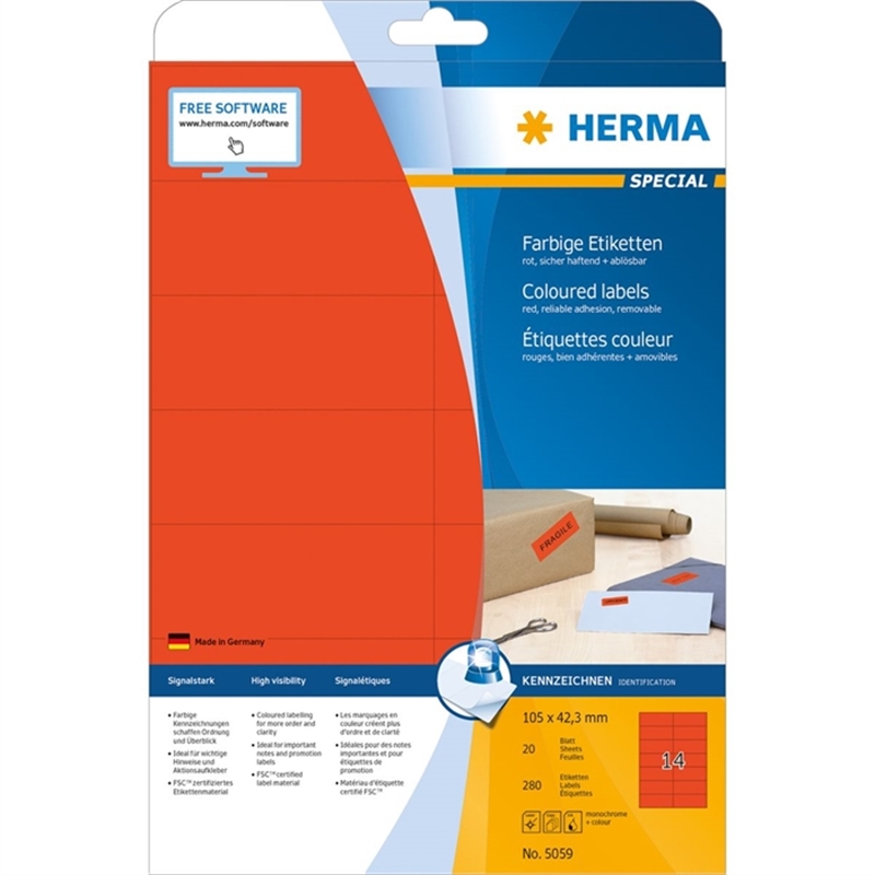 herma-etikett-inkjet/laser/kopierer-selbstklebend-105-x-42-3-mm-rot-280-stueck