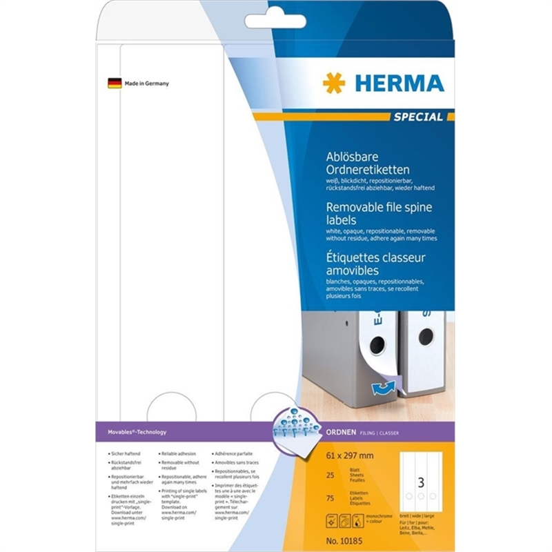 herma-rueckenschild-movables-auf-a4-bogen-selbstklebend-spezialpapier-breit-/-lang-61-x-297-mm-weiss-75-stueck