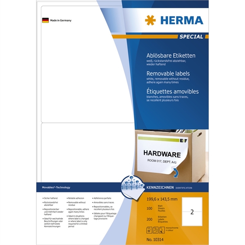 herma-etikett-inkjet/laser/kopierer-selbstklebend-abloesbar-abgerundete-ecken-199-6-x-143-5-mm-weiss-200-stueck