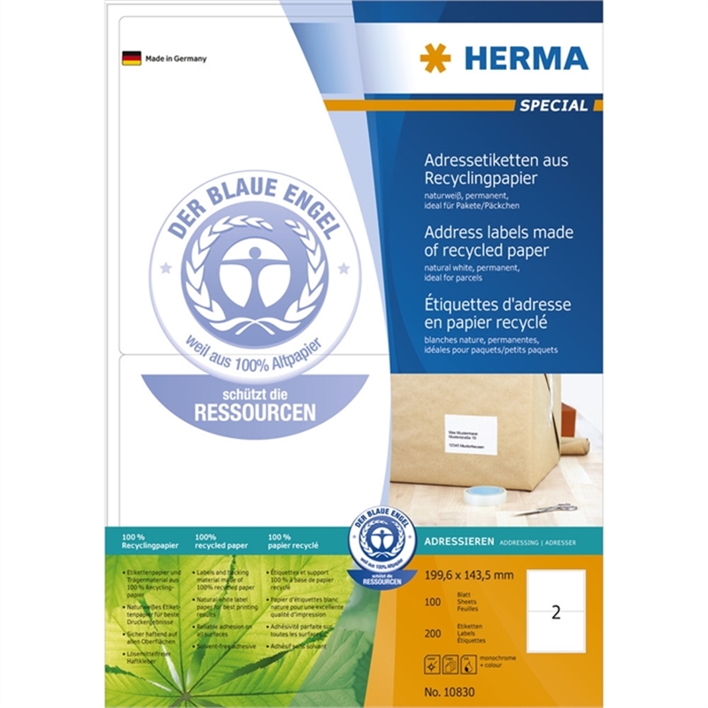 herma-etikett-inkjet/laser/kopierer-auf-a4-bogen-selbstklebend-papier-rc-199-6-x-143-5-mm-naturweiss-200-stueck
