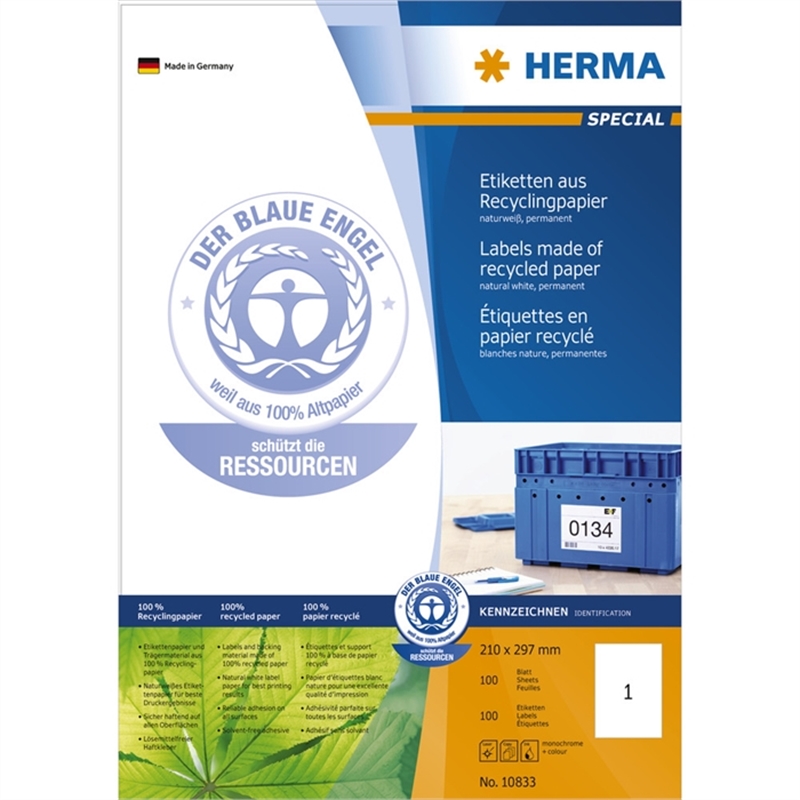 herma-etikett-inkjet/laser/kopierer-auf-a4-bogen-selbstklebend-papier-rc-210-x-297-mm-naturweiss-100-stueck