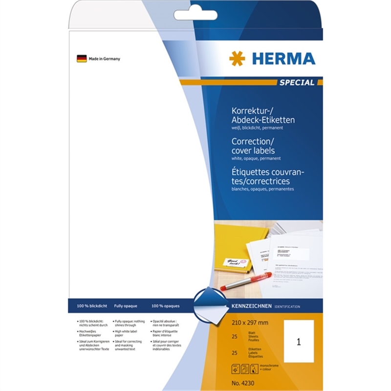 herma-etikett-inkjet/laser/kopierer-selbstklebend-210-x-297-mm-weiss-opak-25-stueck