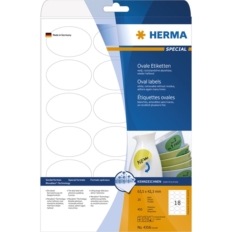 herma-etikett-inkjet/laser/kopierer-selbstklebend-abloesbar-oval-63-5-x-42-3-mm-weiss-450-stueck