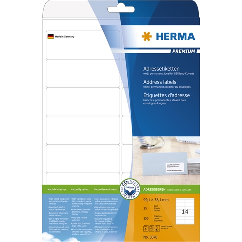 herma-etikett-inkjet/laser/kopierer-selbstklebend-abgerundete-ecken-99-1-x-38-1-mm-weiss-350-stueck
