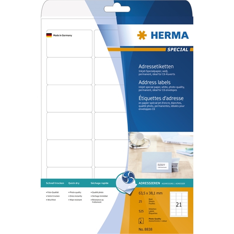 herma-etikett-inkjet-selbstklebend-abgerundete-ecken-63-5-x-38-1-mm-weiss-525-stueck