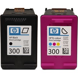 Bild von HP Tintenpatrone, 300, SD518AE, original, 2 x schwarz / 1 x 3farbig, 2 x 200/1 x 165 Seiten (schwarzweiß/farbig) (3 Stück)