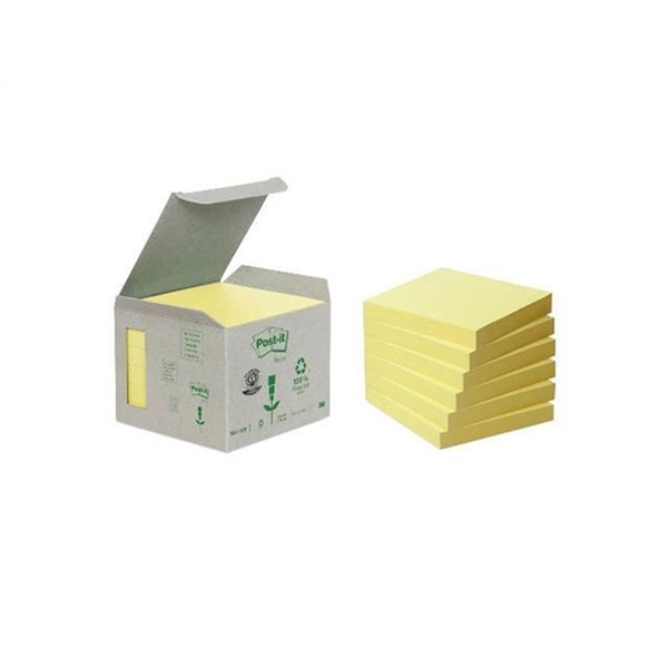Bild von Post-it® Haftnotiz RC, 76 x 76 mm, gelb, 100 Blatt (6 Blocks)